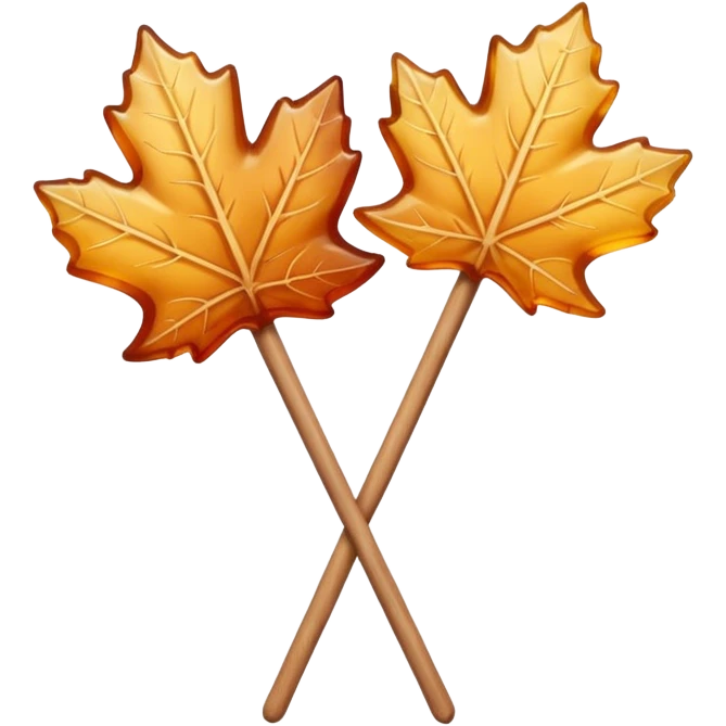 maple taffy on a wooden stick emoji