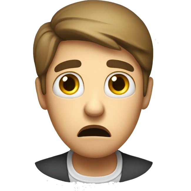 a person with a time-sheet looking anguished emoji
