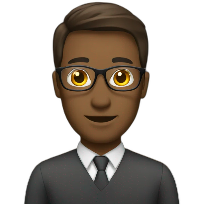 male teacher with blackboard behind emoji