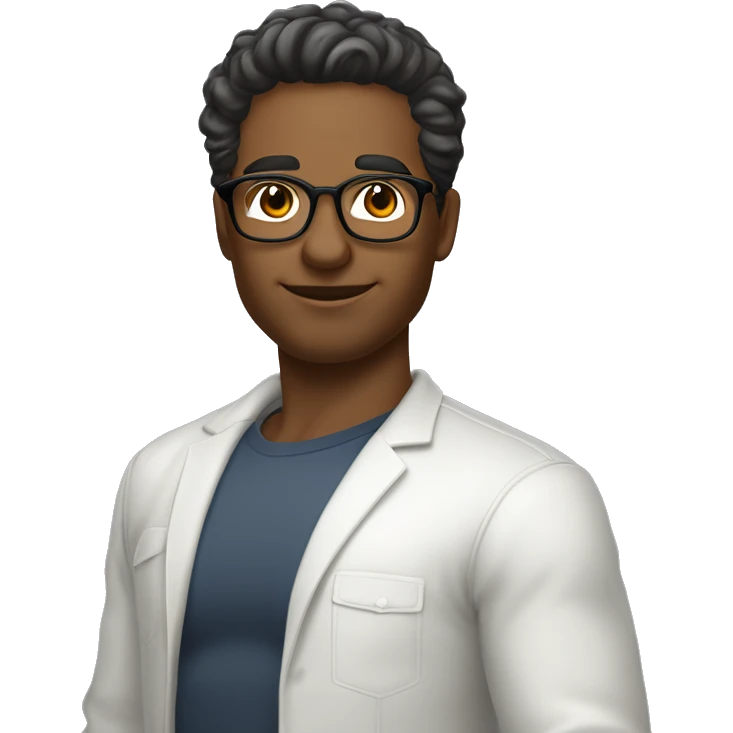 Haz una pareja con:una chica de piel morena,cabello oscuro Y SIN GAFAS,luego crea a su novio color de piel blanco con un color de cabello rubio y que este chico tenga gafas emoji