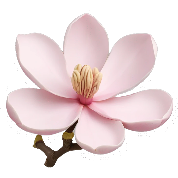 Light pink magnolia flower branch emoji