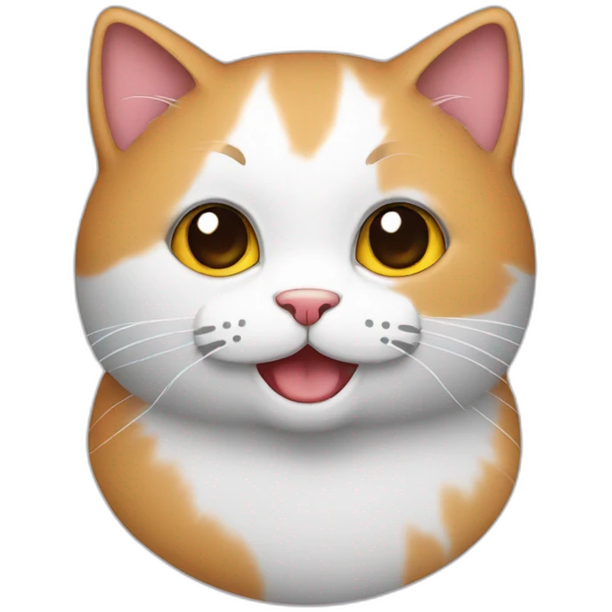 cute-tricolor-happy-cat emoji
