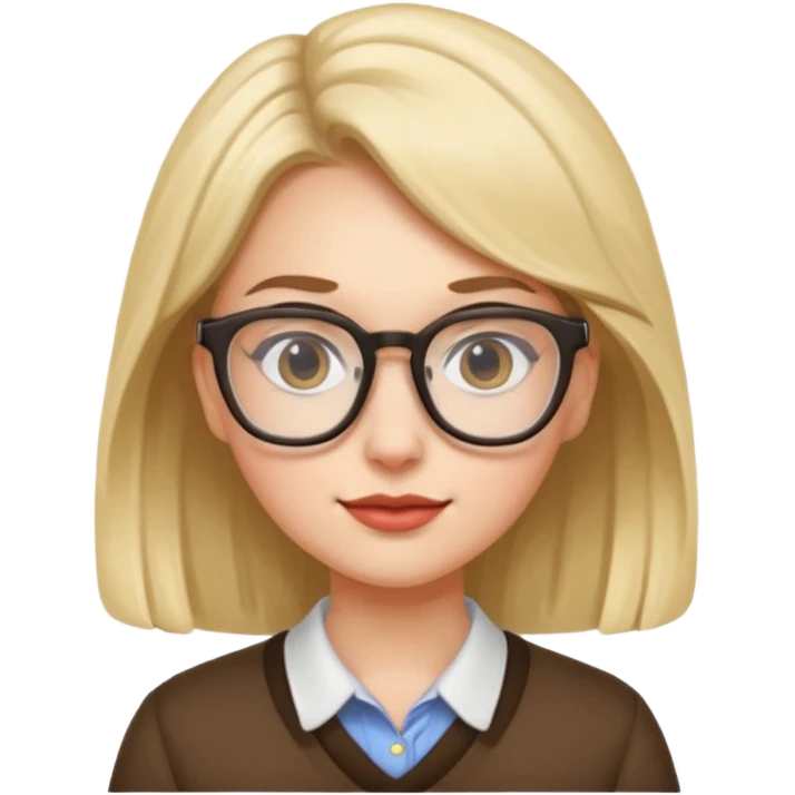 Nerdy girl emoji