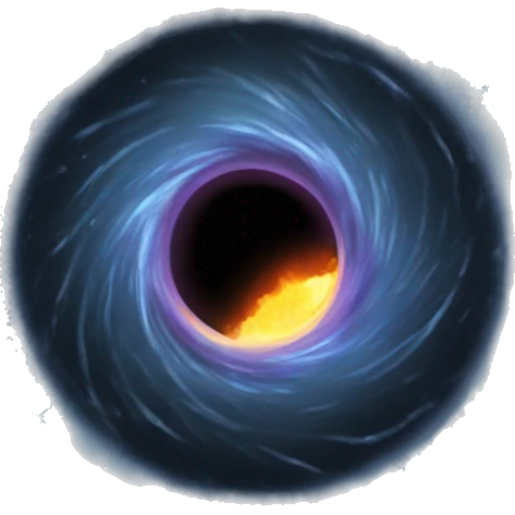 Black hole with accretion disc emoji