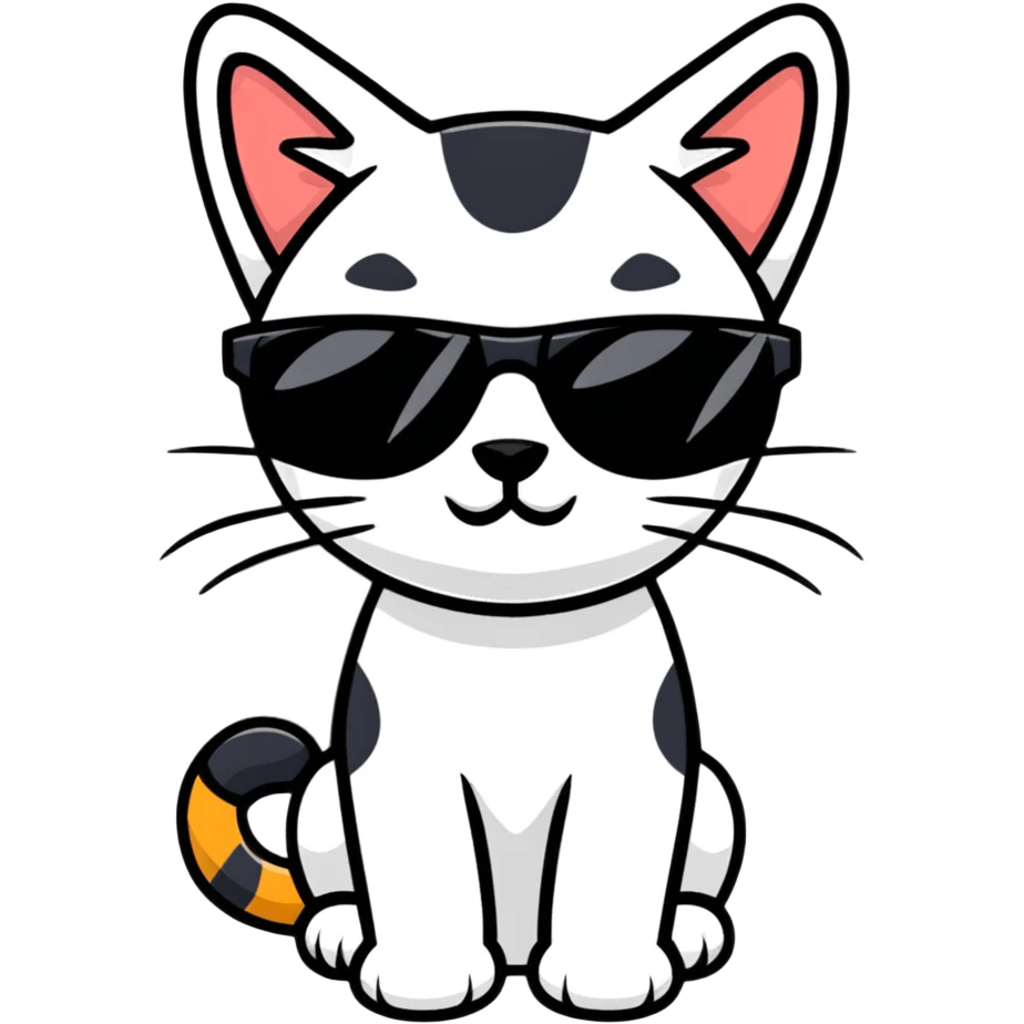Cat with sunglasses emoji