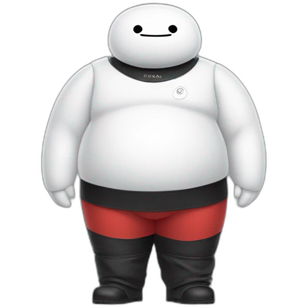 Baymax wearing prada pants emoji