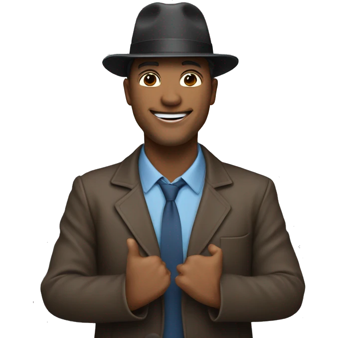 Un homme avec un chapeau entrain d'applaudir  emoji