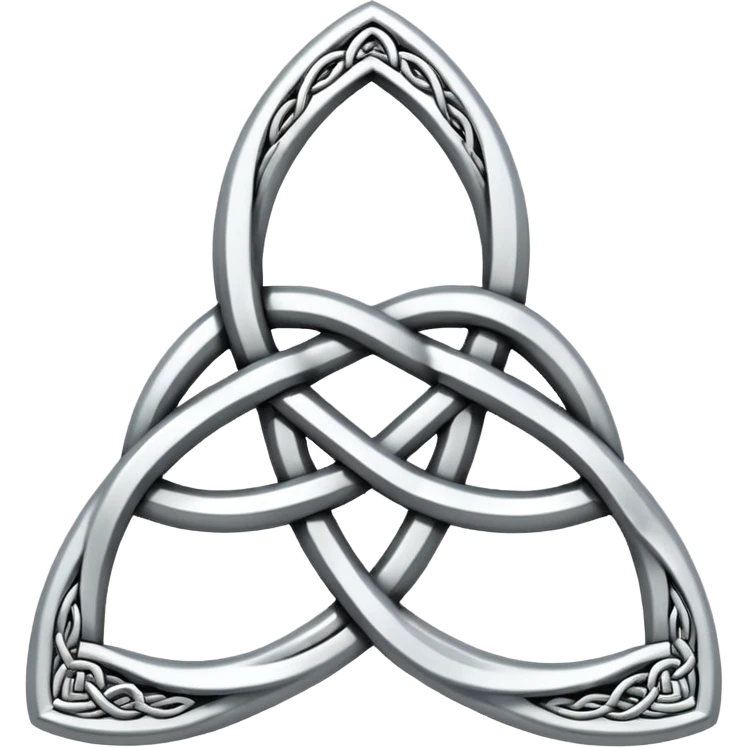 White Celtic trinity knot emoji