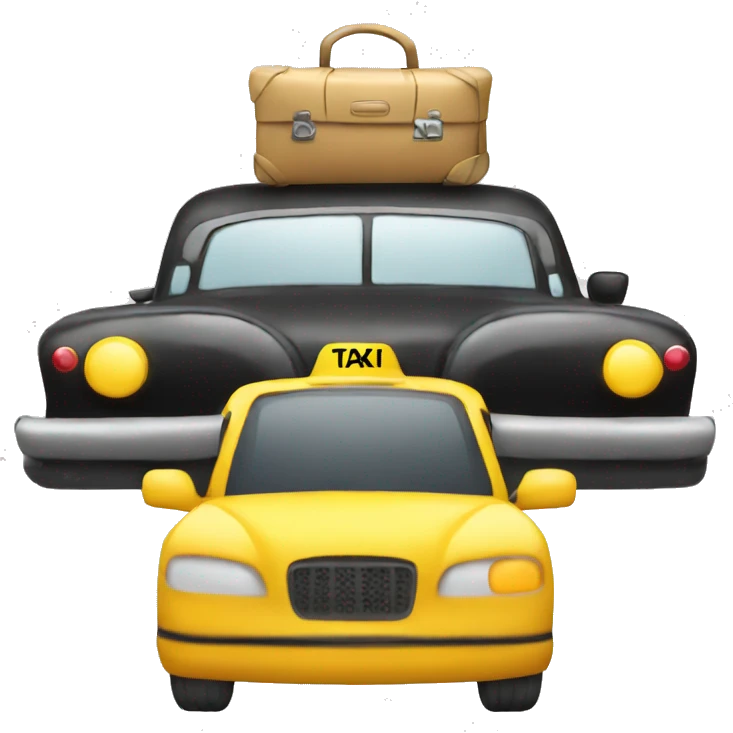 taxi with luggage emoji