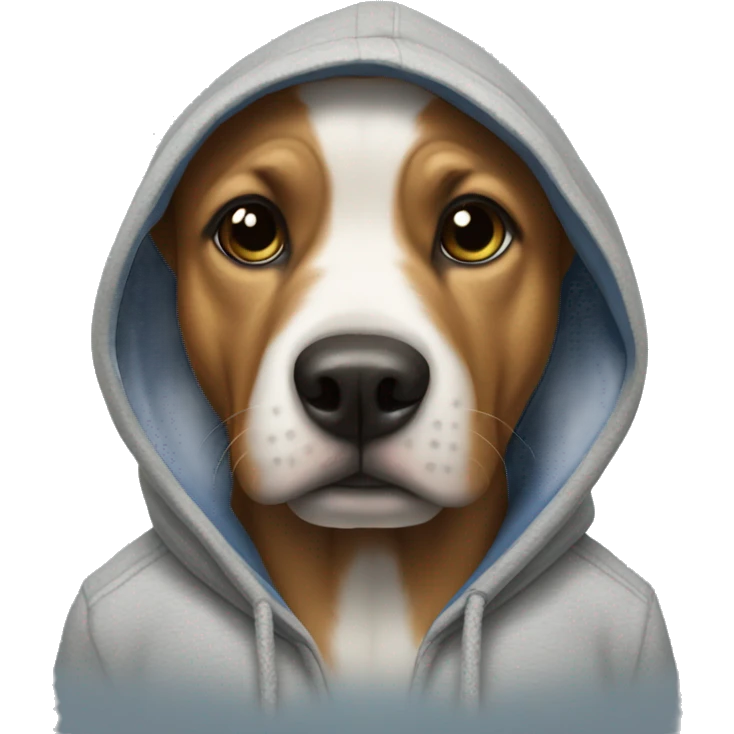 Dog wearing a hoodie  emoji
