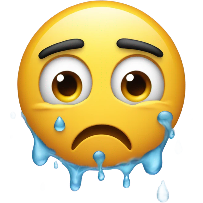 shock emoji with water dripping emoji