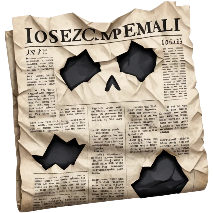 black-color newspaper emoji