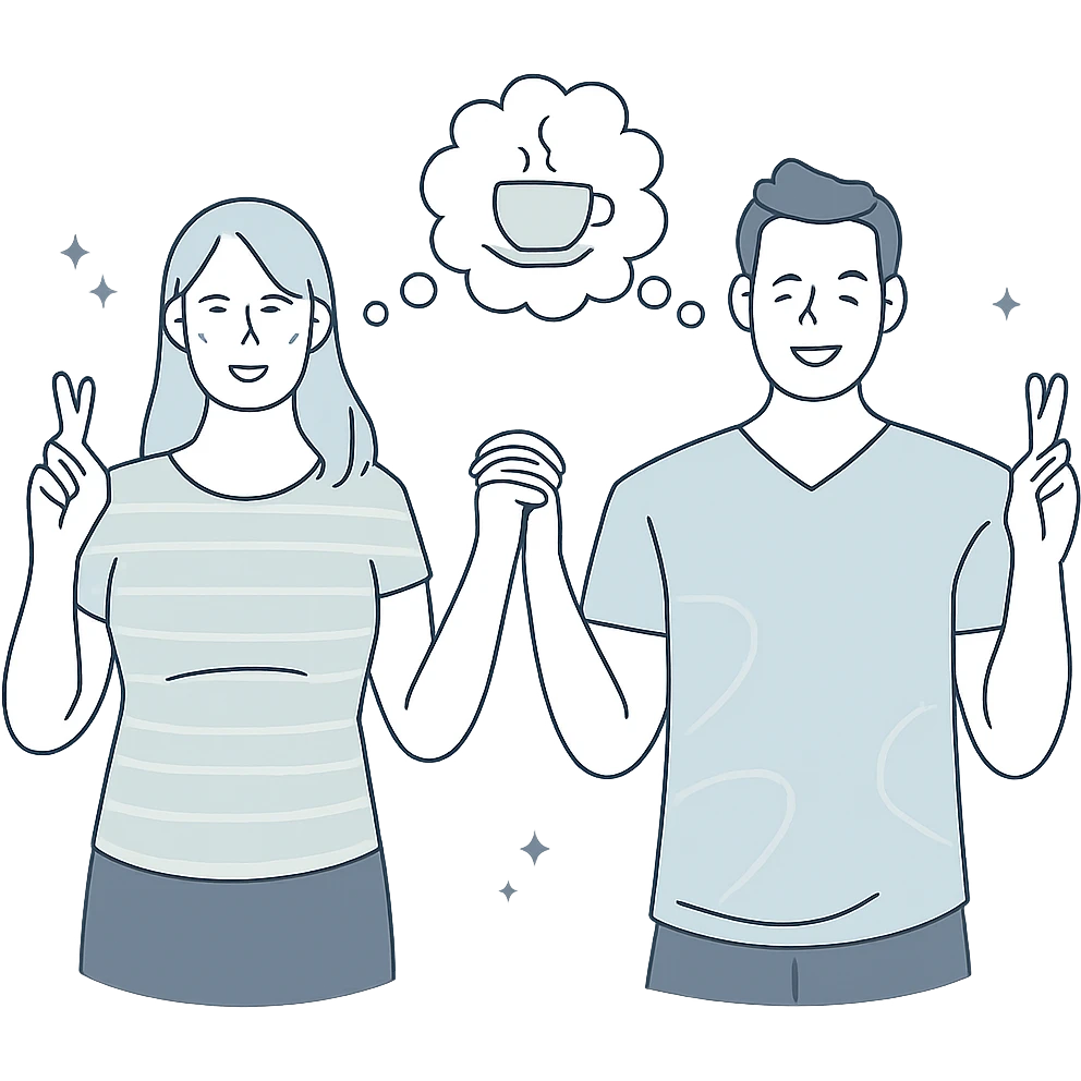 a steaming coffee cup, minimalistic pastel illustration with clean lines, avoiding warm colors emoji
