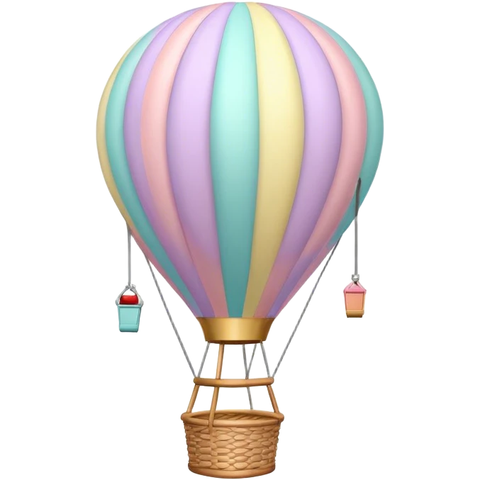 pastel hot air balloon  emoji