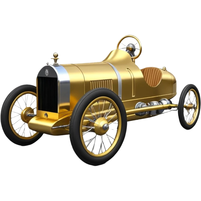  1949 luxury racing C-3PO Rolls Royce lowered powerful 4 cylinder engined racing cyclekart with advanced rugged independent suspension, power steering, disc brakes and small leather covered steering wheel  emoji