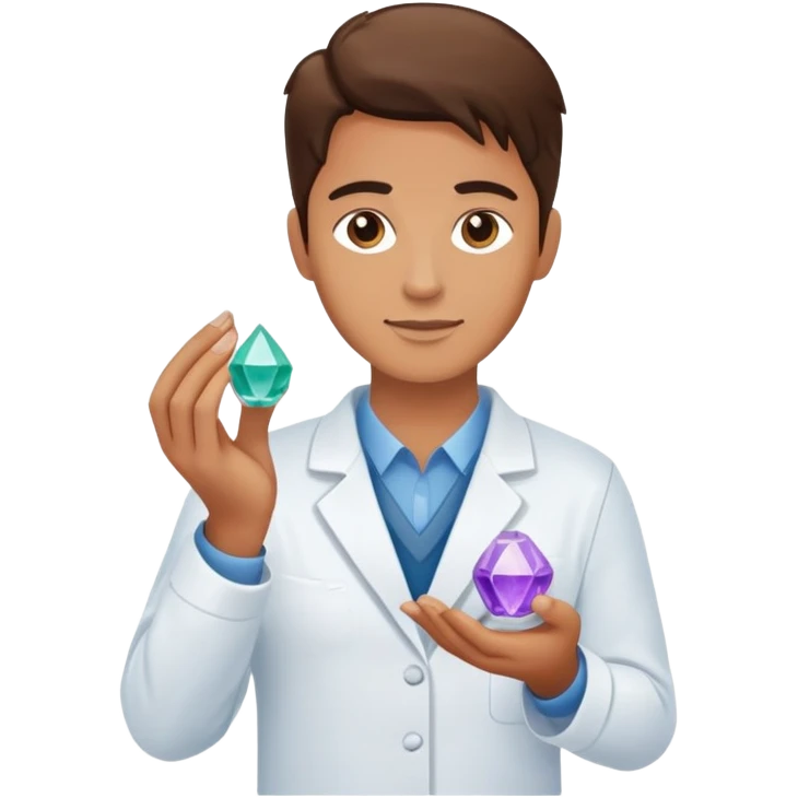 chiropractor holding healing crystals emoji