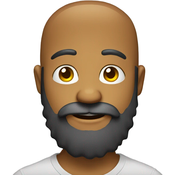 Bearded smiley face  emoji