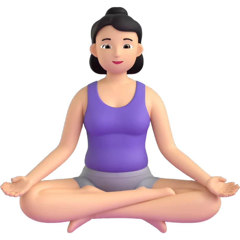 person in lotus pose yoga emoji