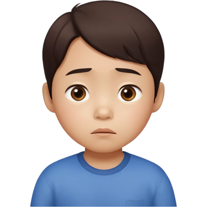 a Korean four-year-old who’s exhausted from studying (pixar style) emoji
