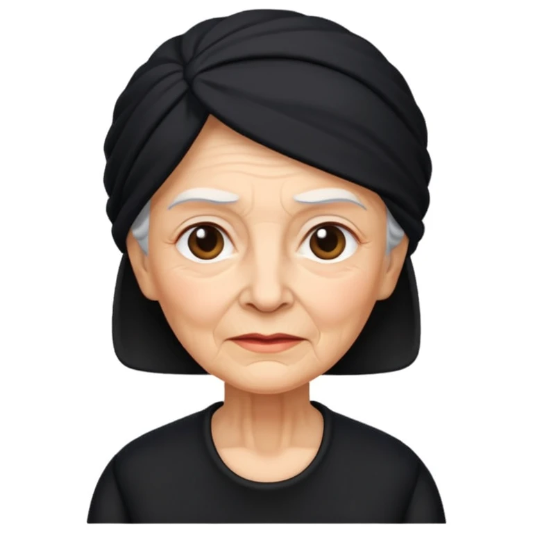 Siyah giymiş babaanne emoji