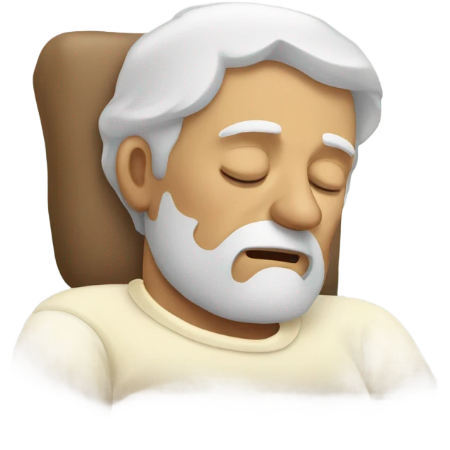 Old man sleeping emoji