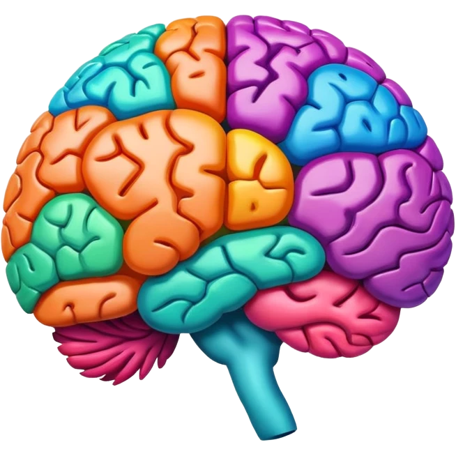 colorful brain emoji