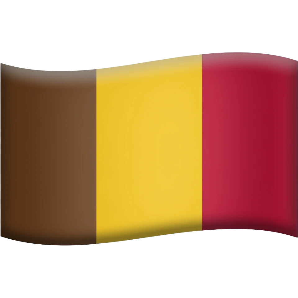 Brown-Maroon-Yellow Flag emoji