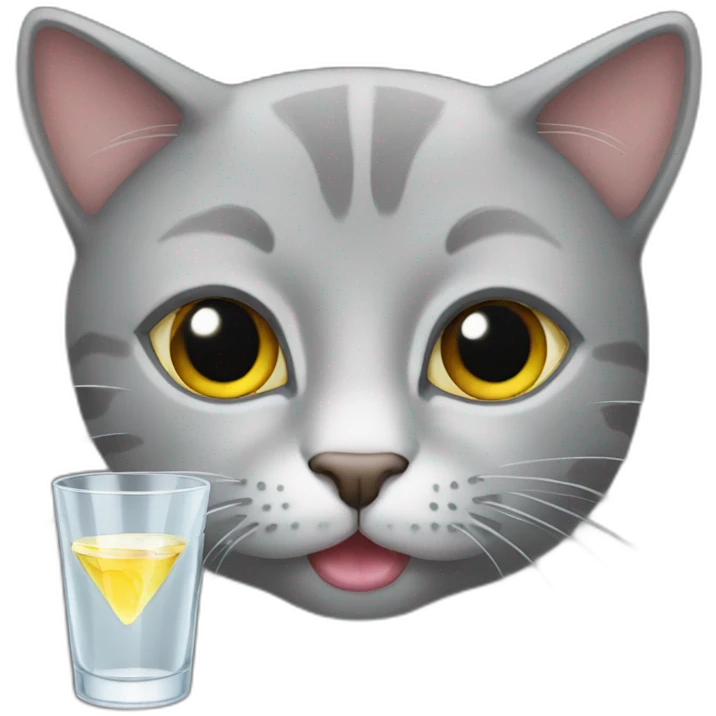 cat drink vodka emoji