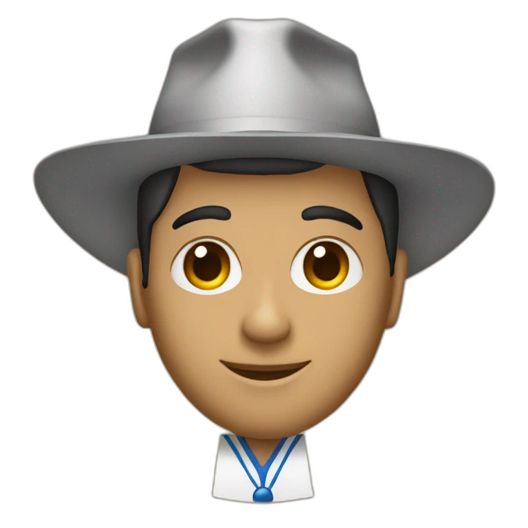 una P con un sombrero de graduación emoji