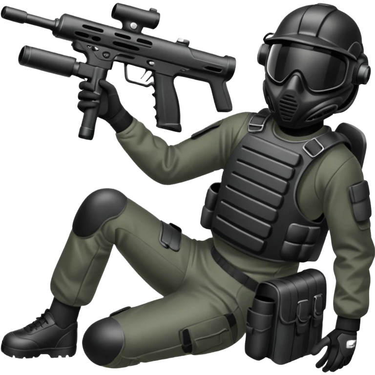 paintball gear mono colour emoji