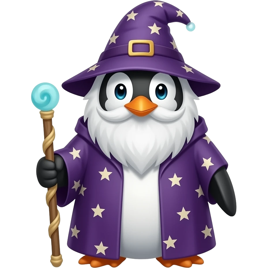 Penguin Wizard emoji