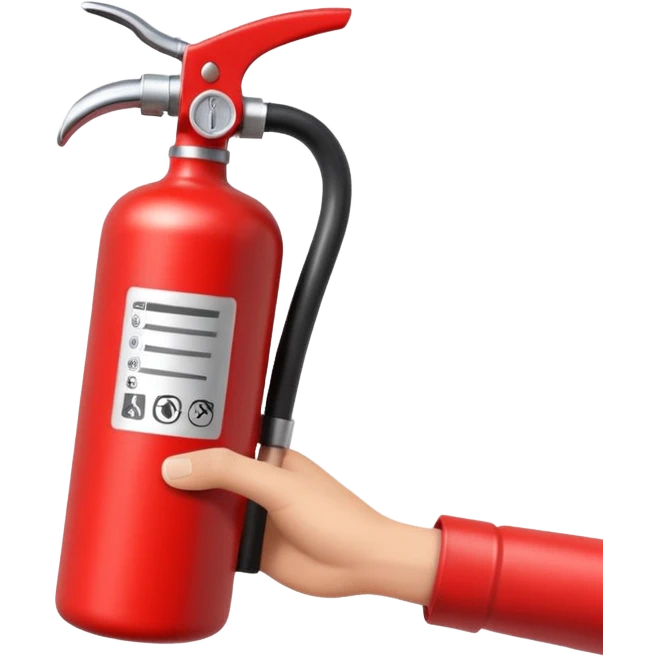 hand holding Fire extinguisher emoji