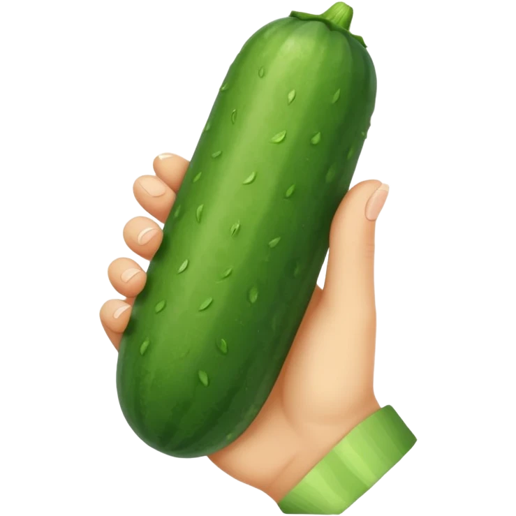 Cucumber with a hand jerking it emoji