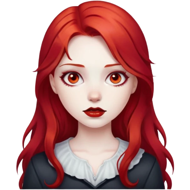 Girl with blood hair emoji