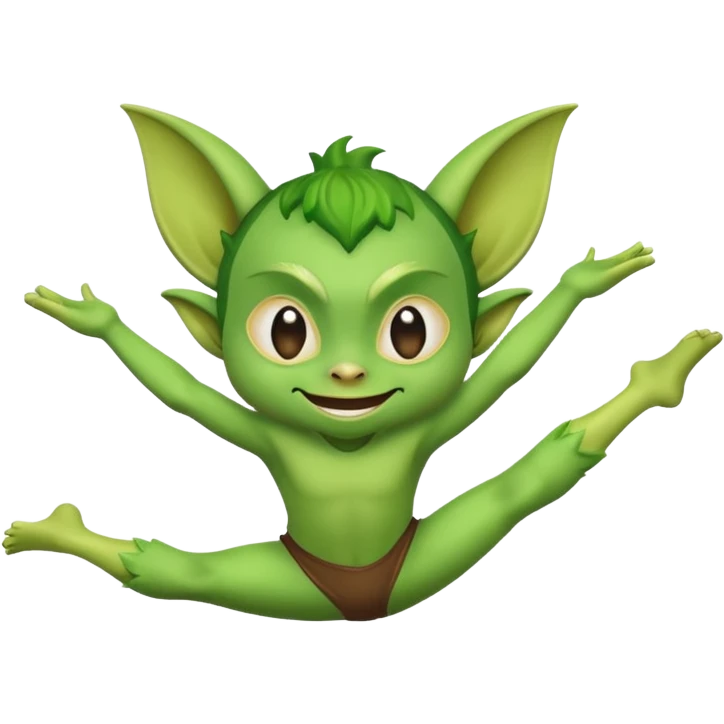 Gremlin doing a cartwheel  emoji