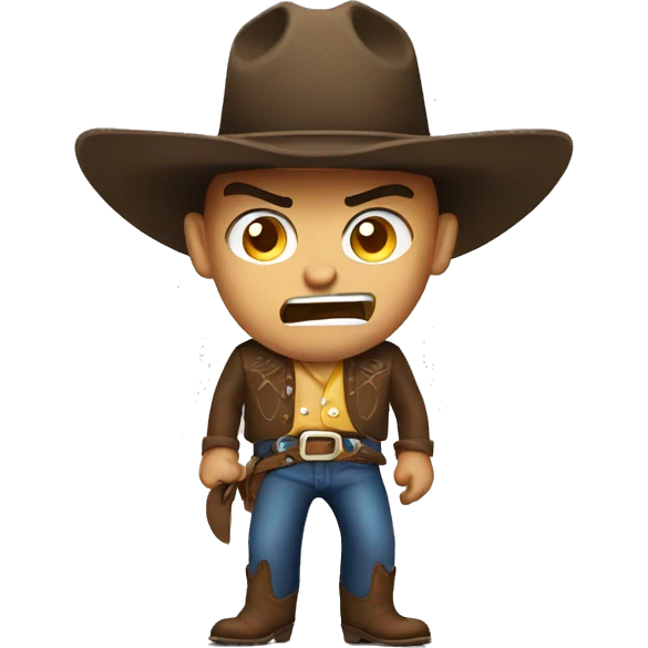 Angry cowboy  emoji