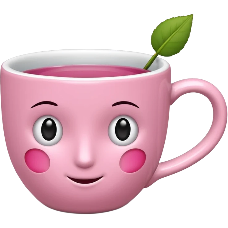 Une tasse rose emoji