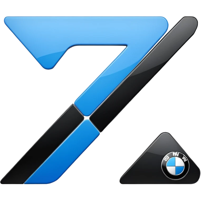 A BMW LOGO with correct colours in it diagonal blue emoji