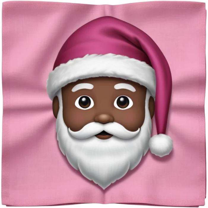 Can you make me a pink napkin with a black Santa on it  emoji