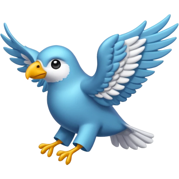 Calvo con alas volando emoji