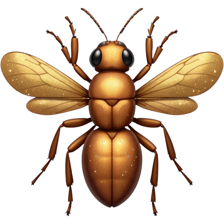 glitter insect cheap brown emoji