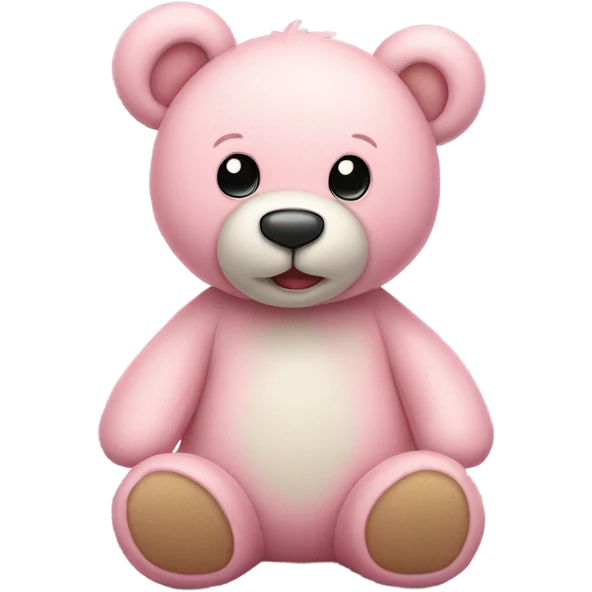pastel pink teddy bear emoji