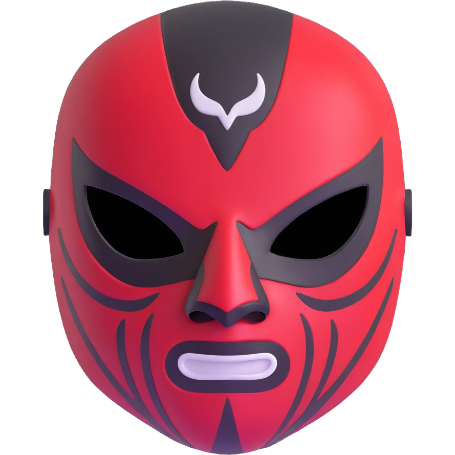 red and black luchador mask emoji