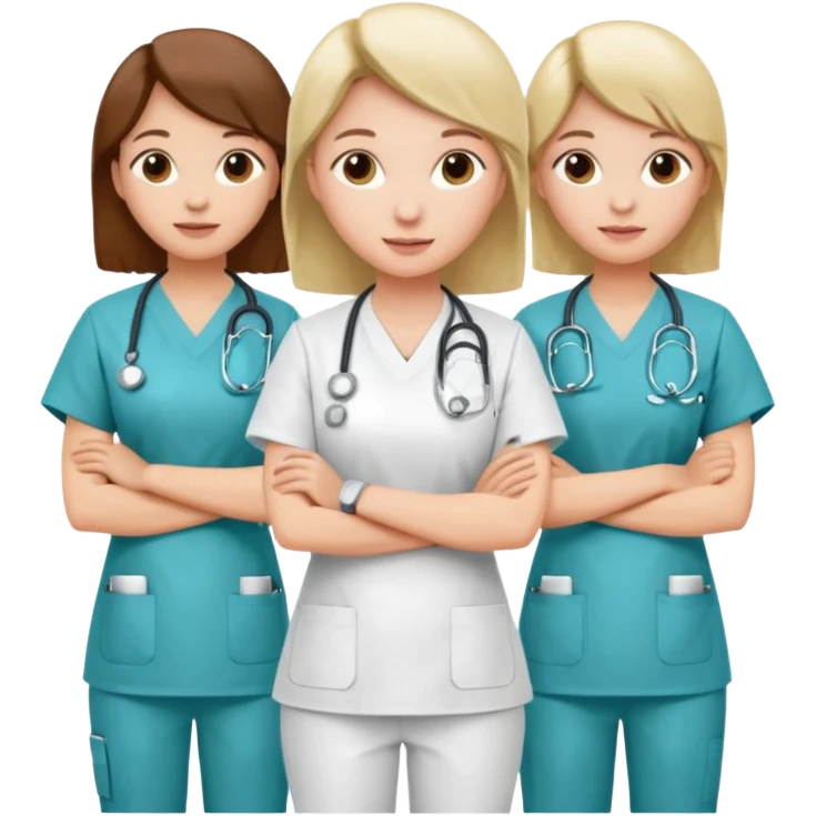 equipo de hospital enfermeras emoji
