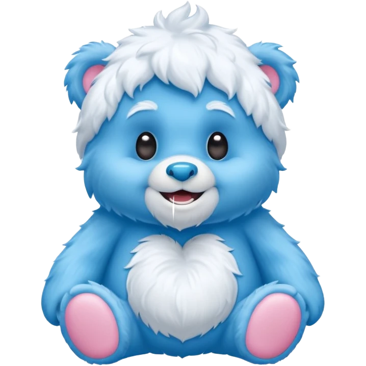 blue care bear yeti emoji