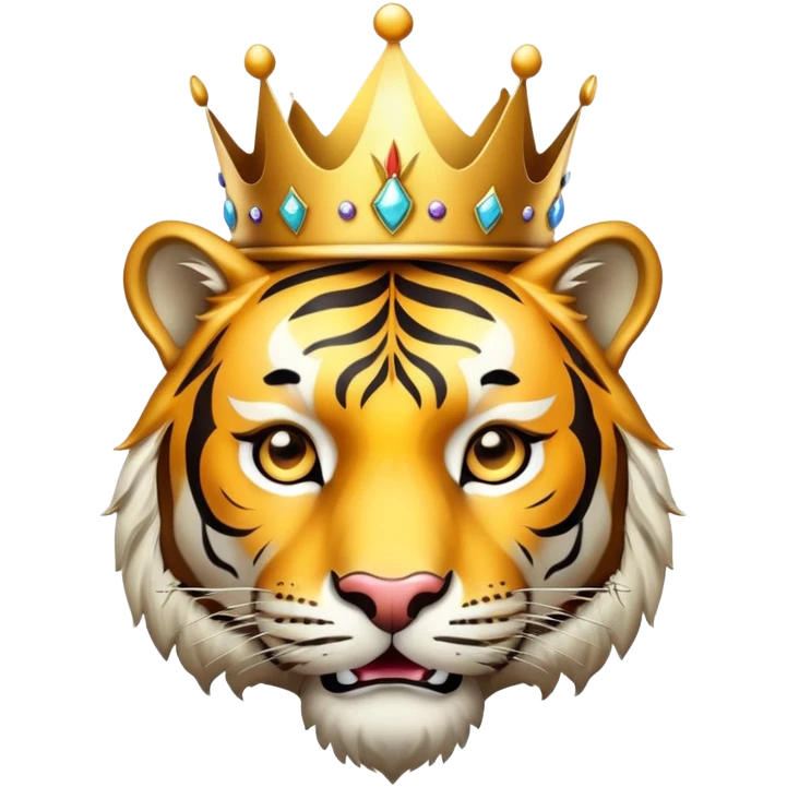 tiger face with crown VIP for Twitch emote emoji
