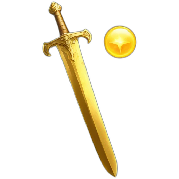 magic gold sword emoji