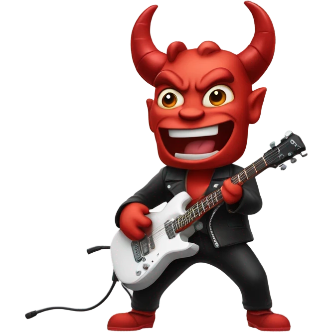 Devil dropping mic emoji