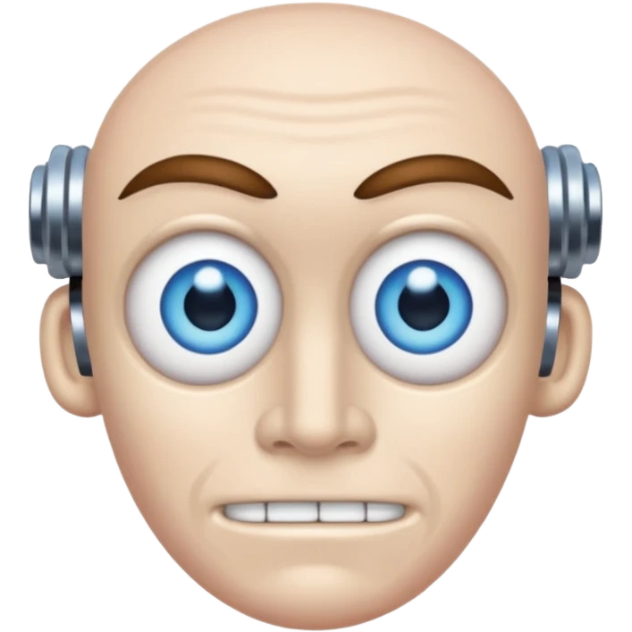 knucklehead with blue eyes emoji