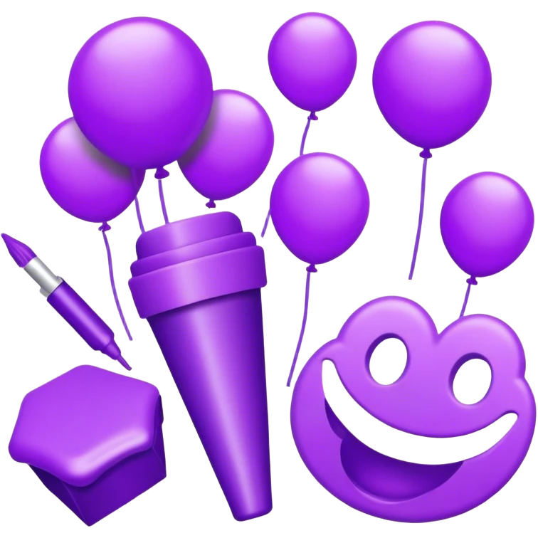Purple celebration supplies emoji